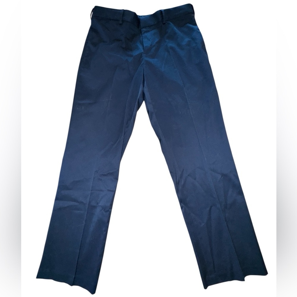 Men’s Perry Ellis Portfolio Modern-Fit Stretch Solid Resolution Pants Navy 34x30 - Picture 3 of 6
